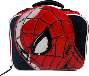Fast Forward Mochila desplegable con licencia para niños de 16 pulgadas con lonchera (Spiderman-negro), Multi colorido, Spiderman-negro