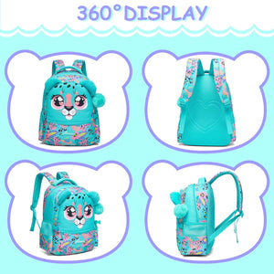 Kids Backpacks for Girls School Bag Cute Girls Backpacks Ages 8-10 with Lunch Box Pencil Case Bookbag Set Travel Backpack for Preschool Kindergarten Elementary Students