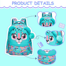 Cargar imagen en el visor de la galería, Kids Backpacks for Girls School Bag Cute Girls Backpacks Ages 8-10 with Lunch Box Pencil Case Bookbag Set Travel Backpack for Preschool Kindergarten Elementary Students
