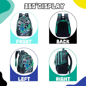 Mochilas escolares para niñas con lonchera, mochila escolar para niñas, juego de mochila escolar bonita para jardín de infantes, 10 Dinosaurio, Compacto