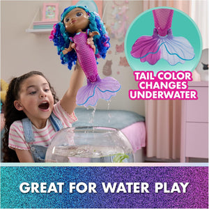 Gabby's Dollhouse: The Movie, Sing & Shine Mermaid Gabby, Waterproof Mermaid Doll with Lights & Sounds, Kids Toys for Girls & Boys Ages 3 and Up
