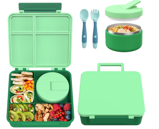 Bento Box con compartimiento para comida caliente (Color Verde)
