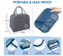 Cargar imagen en el visor de la galería, Set de Lonchera Completo- Bento Box, Lonchera y Accesorios (Color Azul )