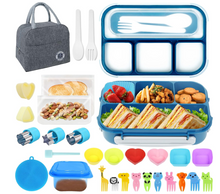 Cargar imagen en el visor de la galería, Set de Lonchera Completo- Bento Box, Lonchera y Accesorios (Color Azul )