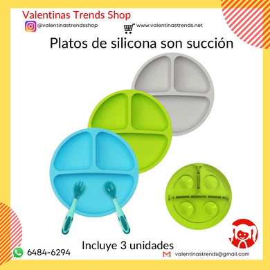 Set de platos de silicona